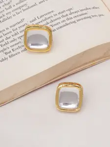 Ruby Raang Gold-Plated Kundan Studded Classic Studs Earrings