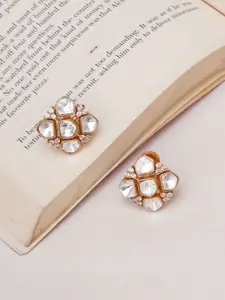 Ruby Raang Gold-Plated Kundan Classic Studs Earrings