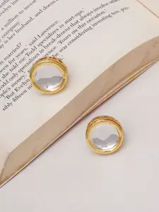 Ruby Raang Gold-Plated Kundan Classic Studs Earrings