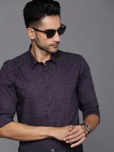 Louis Philippe Ath.Work Louis Philippe Ath Work Super Slim Fit Printed Semiformal Shirt