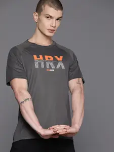 HRX by Hrithik Roshan Brand Logo Print Rapid-Dry Training T-shirt