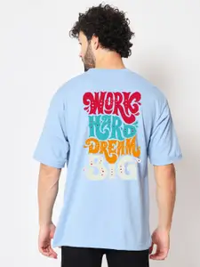 Imsa Moda Typography Printed Oversized Cotton T-Shirt