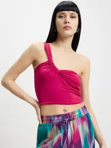 CALLIOPE One Shoulder Twisted Crop Top