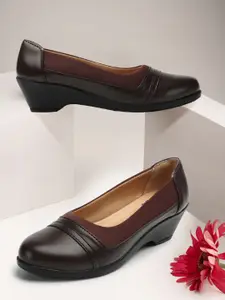 Denill Round Toe Comfort Heel Pumps