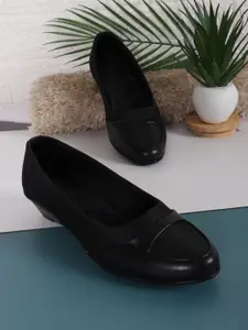 Denill Round Toe Comfort Heel Pumps