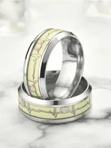 MEENAZ Men Silver Plated Stainless Steel Finger Ring