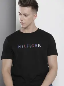 Tommy Hilfiger Pure Cotton Brand Logo Printed Slim Fit Casual T-shirt