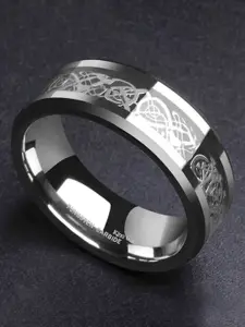 MEENAZ Men Set of 2 Silver-Plated Finger Rings