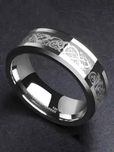 MEENAZ Men Set Of 2 Silver-Plated Finger Ring