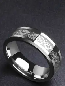 MEENAZ Men Set Of 2 Stainless-Steel Rings