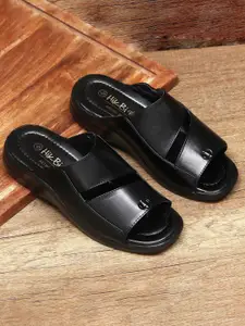 HikBi Men Lightweight Leather Comfort Sandals