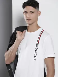 Tommy Hilfiger Brand Logo Graphic Printed Pure Cotton Sustainable T-shirt