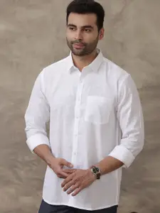 Ramraj Original Tailored Fit Opaque Pure Cotton Casual Shirt