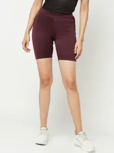 Crimsoune Club Women Mid-Rise Skinny Fit Rapid-Dry Sports Shorts