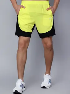 Shiv Naresh Men Colourblocked Mid-Rise Running Sports Shorts