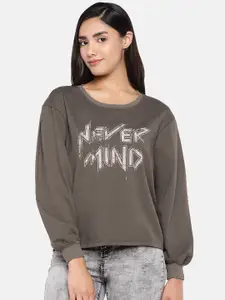 ONLY Women Grey Printed Sweatshirt