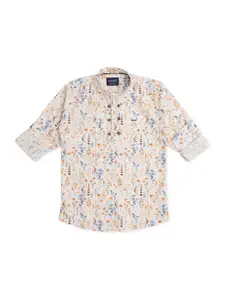CAVIO Boys Comfort Floral Printed Pure Cotton Casual Shirt