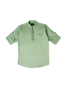 CAVIO Boys Comfort Mandarin Collar Pure Cotton Casual Shirt
