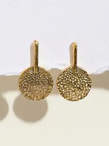 XPNSV Stone Studded Circular Shaped Drop Earrings