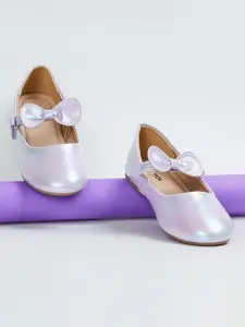 max Girls Round Toe Ballerinas With Bows