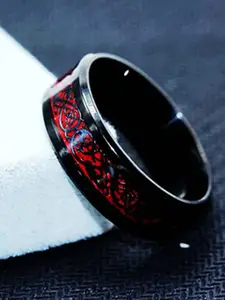 MEENAZ Men Silver-Plated Antique Stainless Steel Finger Ring