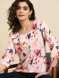 all about you Floral Print Crepe Top