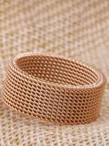 MEENAZ Men Gold-Plated Stainless Steel Finger Ring