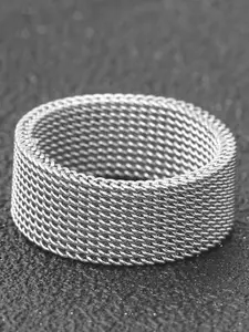 MEENAZ Men Silver-Plated Chain Finger Ring