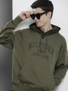 Tommy Hilfiger Typography Printed Hooded Sweatshirt