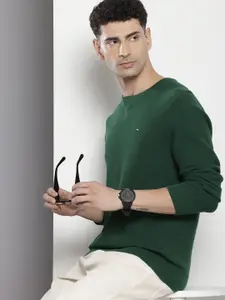 Tommy Hilfiger Long Sleeves Self Design Pure Cotton Pullover