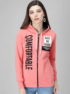 BAESD Typography Printed Hooded Fleece Sweatshirts