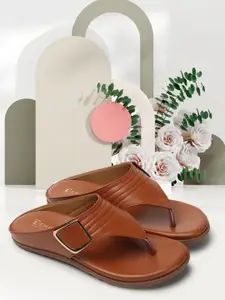 Denill Buckled Open Toe Flats