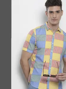 The Indian Garage Co Men Slim Fit Multi Striped Casual Shirt