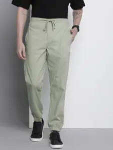 The Indian Garage Co Men Solid Cotton Joggers Trousers