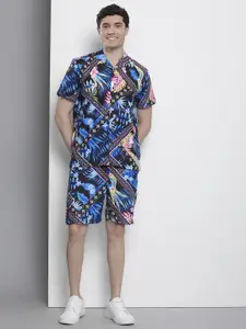 The Indian Garage Co Men Tropical Printed Short with Shirt