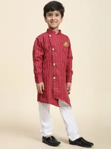 Pro-Ethic STYLE DEVELOPER Boys Striped Sequined Kurta With Pyjamas