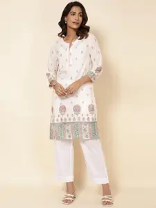 Fabindia Ethnic Motifs Printed Cotton Kurta