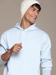 WROGN Solid Hooded Pullover Sweatshirt