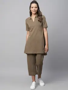 Modern Indian by CHEMISTRY Pure Cotton Top with Trousers Co-ords