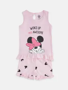 Pantaloons Junior Girls Minnie Mouse Printed Night suit