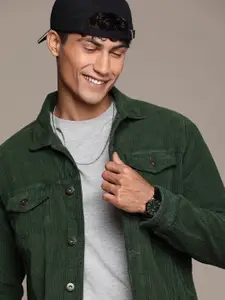 WROGN Men Pure Cotton Corduroy Tailored Jacket