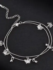 OOMPH  Butterfly Beads & Charm Anklet