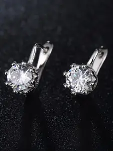 OOMPH Cubic Zirconia Contemporary Studs Earrings