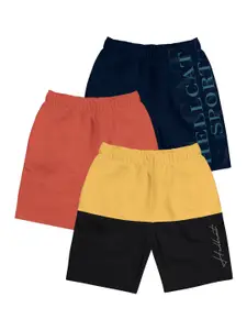 HELLCAT Girls Pack Of 3 Mid-Rise Cotton Sports Shorts