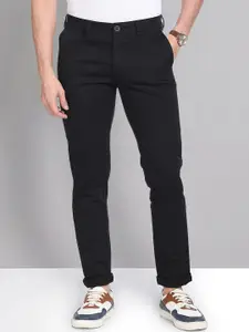 AD By Arvind Modern Slim Fit Smart Flex Solid Chinos