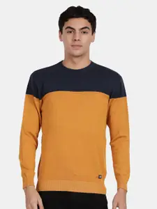 t-base Colourblocked Ribbed Cotton Pullover