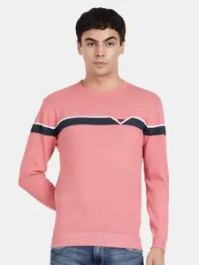 t-base Men Colourblocked Pullover Cotton Sweatshirt