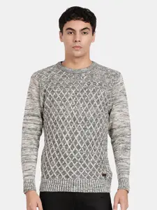 t-base Self Design Woollen Pullover Sweatshirt