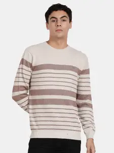 t-base Horizontal Striped Pullover Cotton Sweatshirt