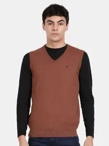 t-base V-Neck Sleeveless Cotton Sweater Vest